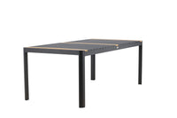 Togo eettafel 200*100 - zwart / teak