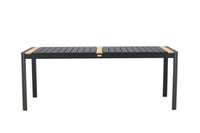 Togo eettafel 200*100 - zwart / teak