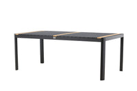Togo eettafel 200*100 - zwart / teak