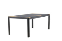 Togo eettafel 200*100 - zwart / teak