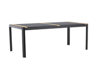 Togo eettafel 200*100 - zwart / teak