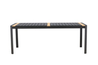 Togo eettafel 200*100 - zwart / teak