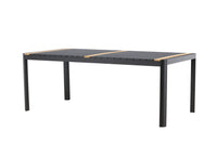Togo eettafel 200*100 - zwart / teak