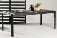 Togo eettafel 200*100 - zwart / teak