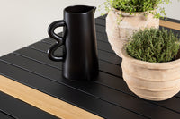 Togo eettafel 200*100 - zwart / teak