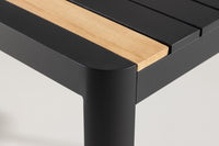 Togo eettafel 200*100 - zwart / teak