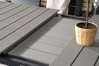 Levels eettafel - zwart aluminium / grijs aintwood - 160/240*90 + Levels eetstoel