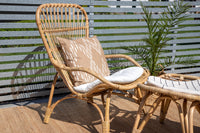 ELLA fauteuil met poef 