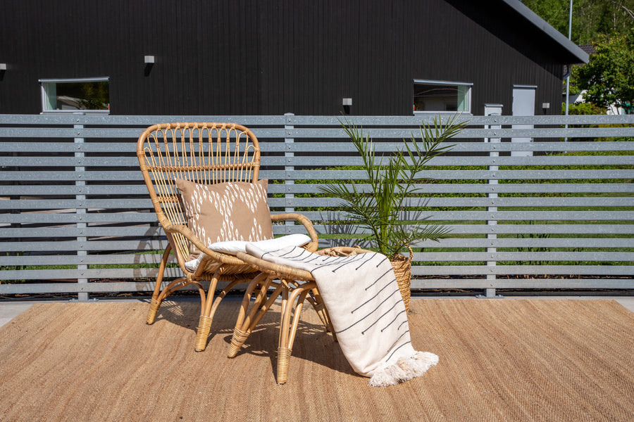 ELLA fauteuil met poef 