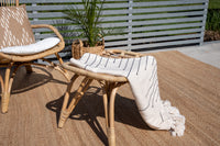 ELLA fauteuil met poef 
