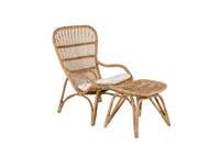ELLA fauteuil met poef 