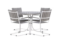 Holmsund eettafelgroep - wit / grijs aintwood