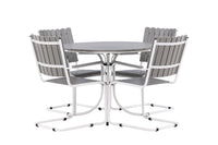 Holmsund eettafelgroep - wit / grijs aintwood