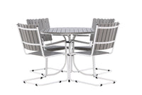 Holmsund eettafelgroep - wit / grijs aintwood