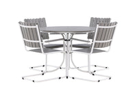 Holmsund eettafelgroep - wit / grijs aintwood