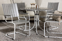 Holmsund eettafelgroep - wit / grijs aintwood