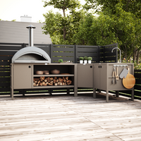 UMAMI buitenkeukenpakket, spoelmodule, hoekmodule, module 3, beige