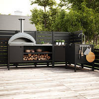 RAMA inkijkbescherming 1 sectie laag, zwart, L80 x D30 x H80 cm