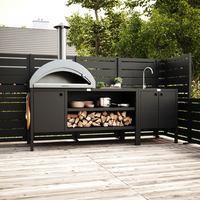 UMAMI buitenkeukenpakket, spoelmodule en module 3, zwart