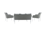 SPOGA Sofagroep met salontafel wit/grijs