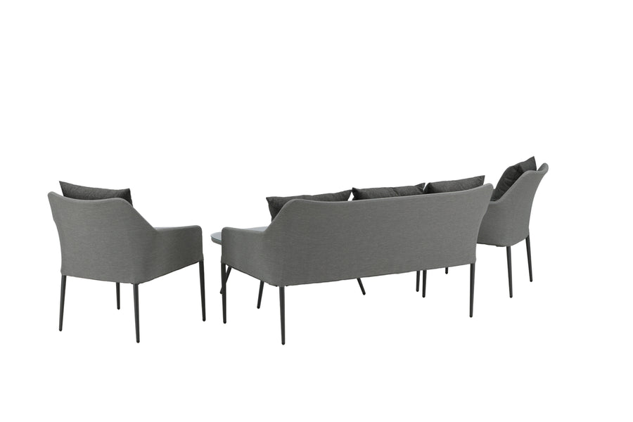 SPOGA Sofa groep met salontafel zwart/grijs