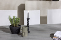 Garcia eettafel 200*100 - wit / alu / grijs aintwood + Break eetstoel - wit / alu / textilene