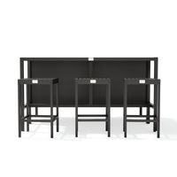 Umami module 3 met bartafel en 3 barkrukken, zwart