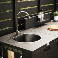 UMAMI buitenkeukenpakket, spoelmodule, module 1 en module 2, zwart