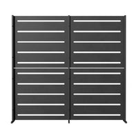 RAMA inkijkbescherming 2 secties hoog, zwart, L160 x D30 x H153 cm