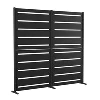 RAMA inkijkbescherming 2 secties hoog, zwart, L160 x D30 x H153 cm