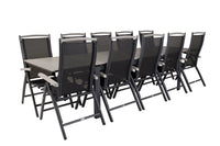 Levels eettafel 229/310 - zwart / grijs + Albany 5:pos eetstoel - zwart