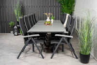 Levels eettafel 229/310 - zwart / grijs + Albany 5:pos eetstoel - zwart