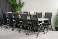 Levels eettafel 229/310 - zwart / grijs + Albany 5:pos eetstoel - zwart