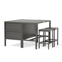 Umami module 2 met bartafel en 2 barkrukken, zwart