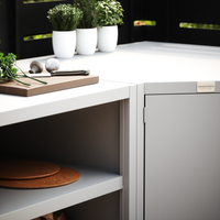 UMAMI buitenkeukenpakket, spoelmodule, hoekmodule, module 3, wit