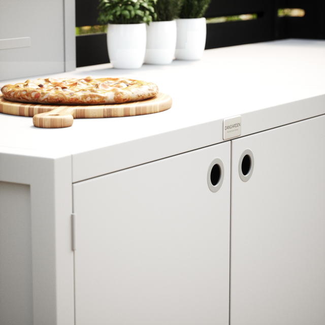 Speciale prijs UMAMI buitenkeuken module 1 + 2 inclusief hoes, wit