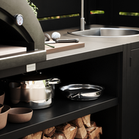 UMAMI buitenkeukenpakket, spoelmodule en module 3, zwart