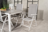 Levels eettafel 160/240 - wit / grijs - Break 5:pos eetstoel - wit / grijs 6