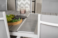 Levels eettafel 160/240 - wit / grijs - Break 5:pos eetstoel - wit / grijs 6