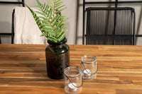 Bois eettafel 200*100 - zwart / acacia + Bois armstoel - zwart alu