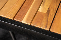 Houten eettafel 200*100 - zwart / acacia + Anna armstoel - zwart