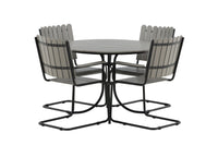 Holmsund eettafelgroep - zwart / grijs