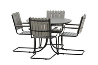 Holmsund eettafelgroep - zwart / grijs