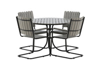 Holmsund eettafelgroep - zwart / grijs