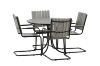 Holmsund eettafelgroep - zwart / grijs