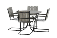 Holmsund eettafelgroep - zwart / grijs