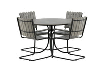 Holmsund eettafelgroep - zwart / grijs