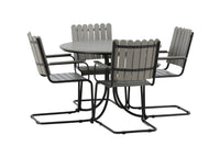 Holmsund eettafelgroep - zwart / grijs