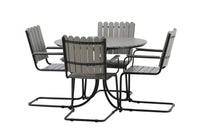 Holmsund eettafelgroep - zwart / grijs