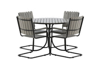 Holmsund eettafelgroep - zwart / grijs